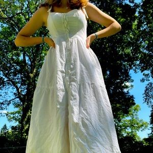 Urban outfitters white cottage core dress